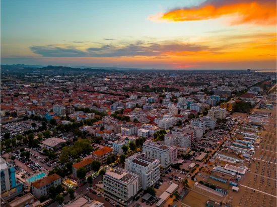 Rimini al tramonto